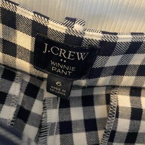 J.Crew Black and White Checkered Winnie Pants